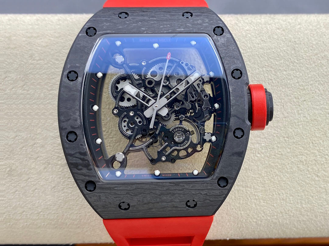 Replica Richard Mille RM-055 1:1 Best Edition BBR Factory Red Strap