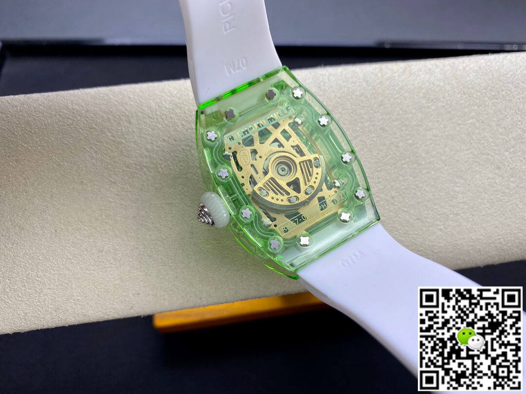 Richard Mille Replica RM07-02 Pink Lady Sapphire 1:1 Best Edition RM Factory Transparent Dial