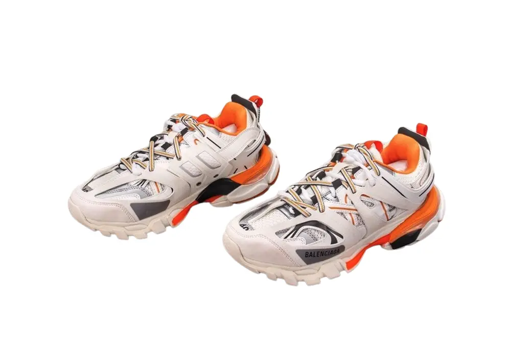 Ba1en*iaga Sneaker Tess.s.Gomma MAILLE BLACK Grey Orange Replica