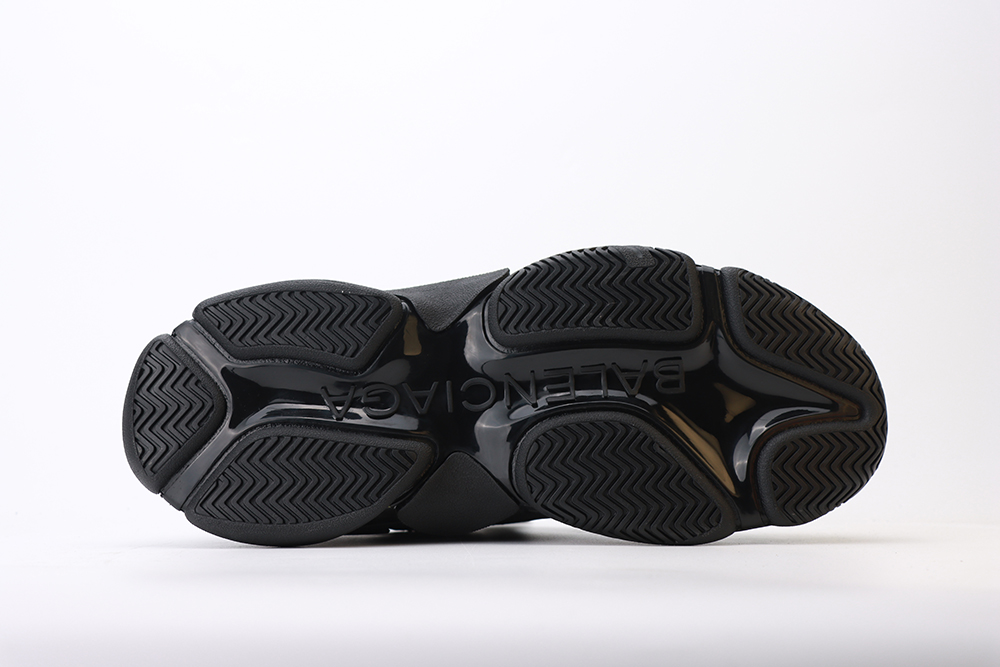 Ba1en*iaga Triple S Sneaker  Black  Leather