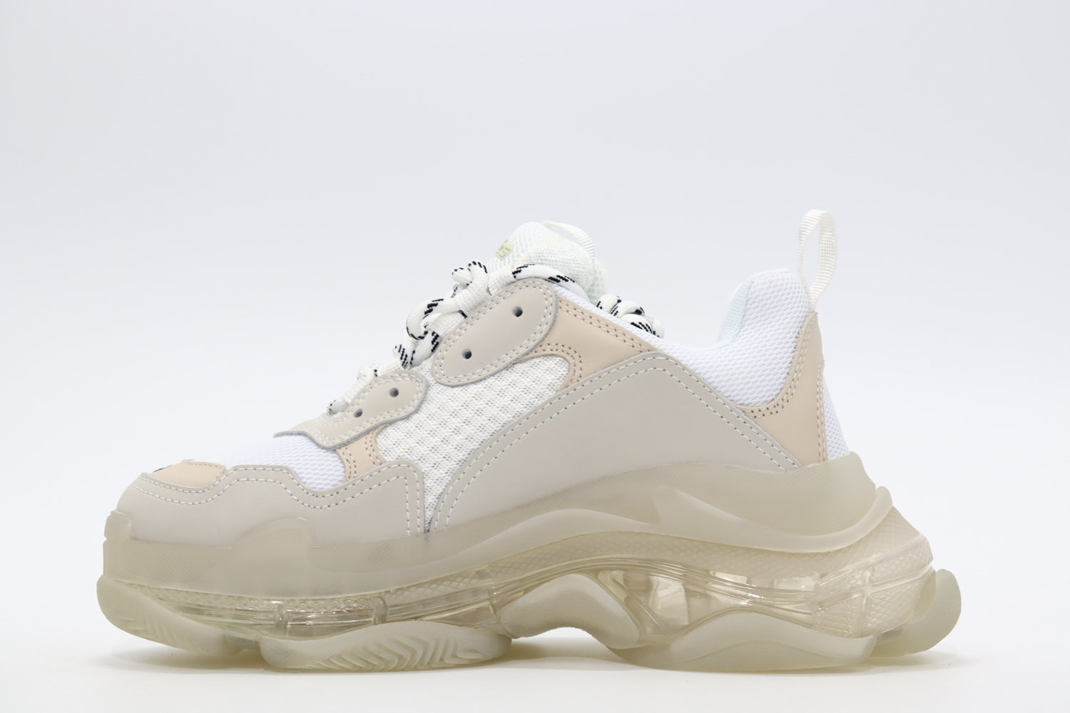 Ba1en*iaga TRIPLE S CLEAR SOLE SNEAKER WHITE REPLICA