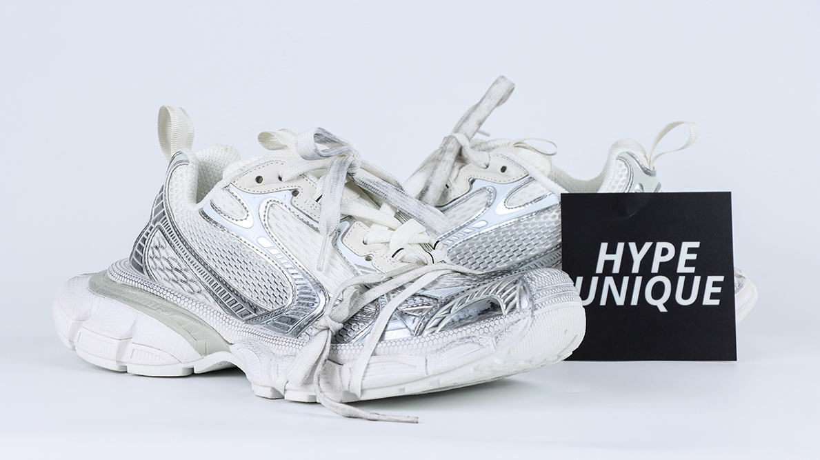 Ba1en*iaga 3XL Sneaker  Worn-Out   White