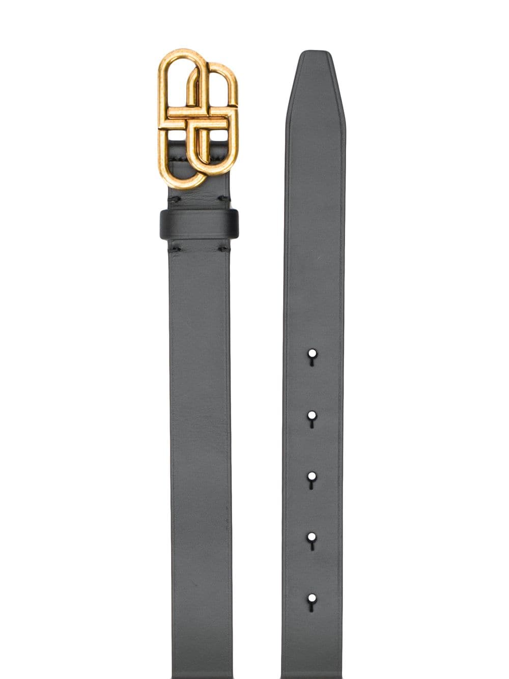 Ba1en*iaga Dupes BB logo thin leather belt