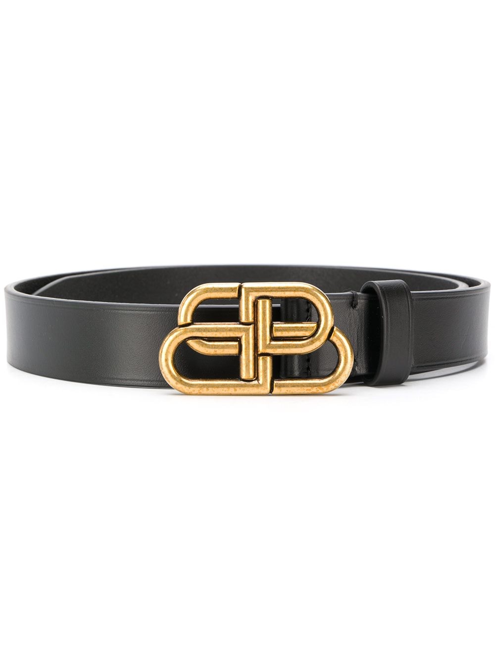 Ba1en*iaga Dupes BB logo thin leather belt