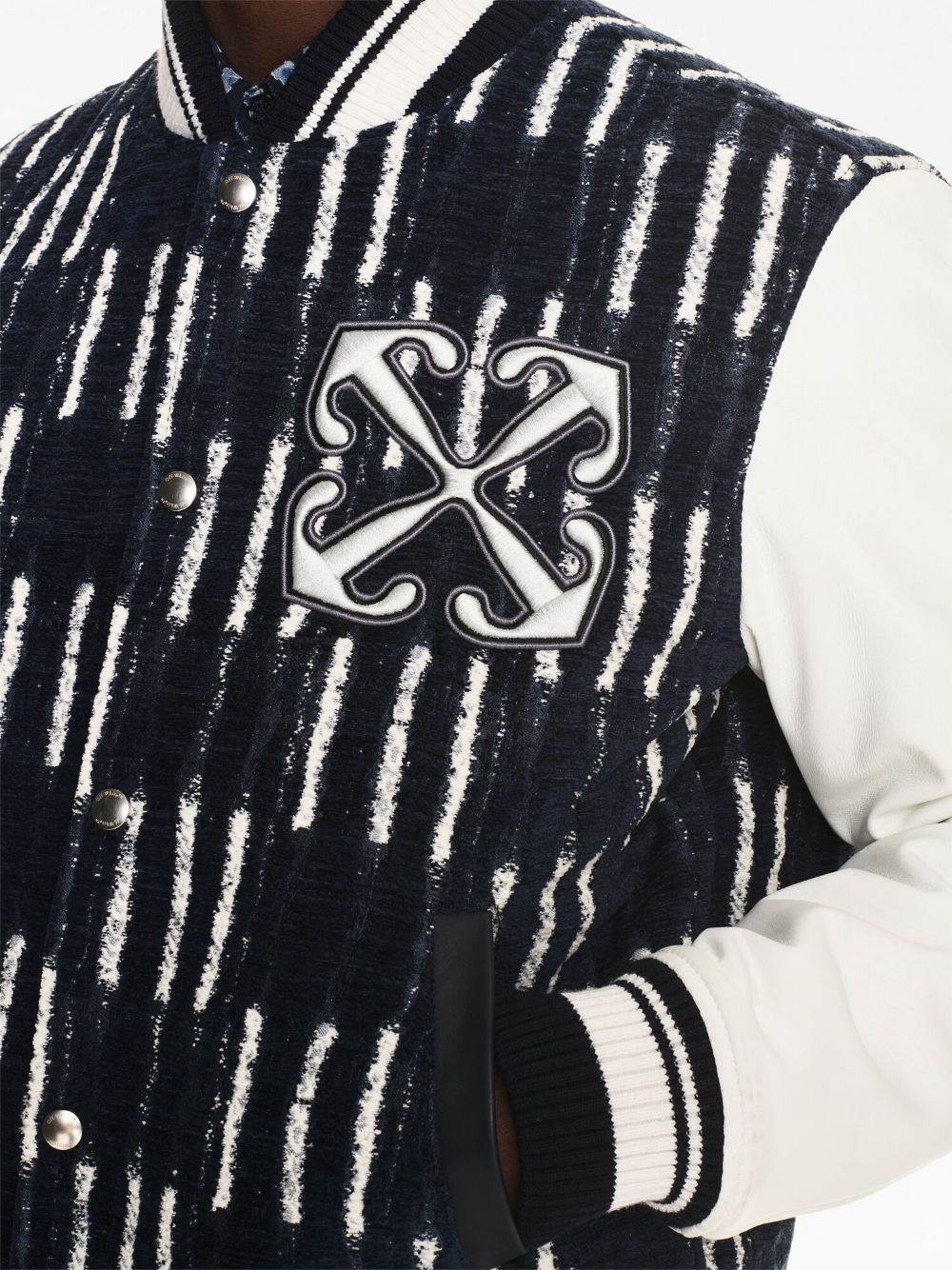 Off White Reps Shibori jacquard bomber jacket - Cola