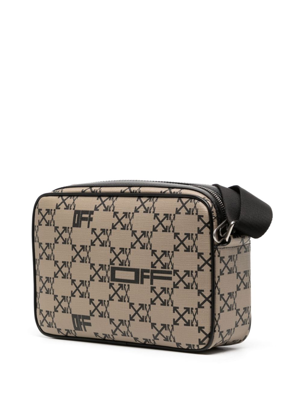 Off White Reps Arrows-print canvas shoulder bag - Cola