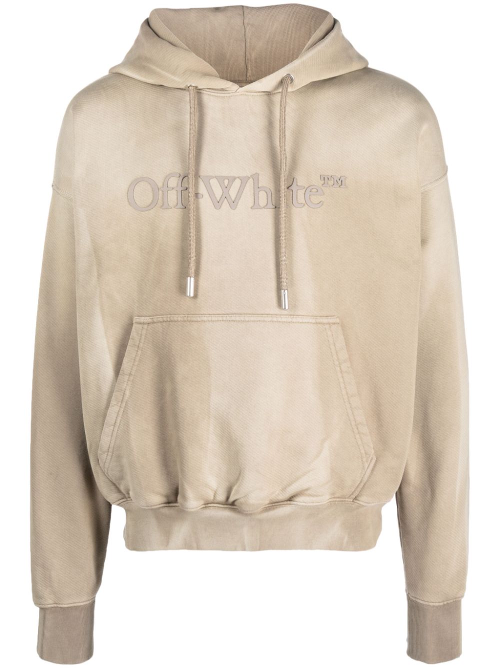 Off White Replica logo-embossed cotton hoodie - Cola