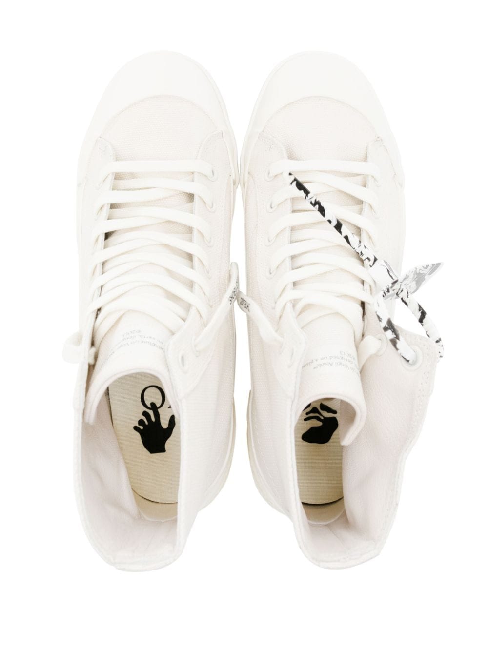 Off White Reps high-top canvas sneakers - Cola