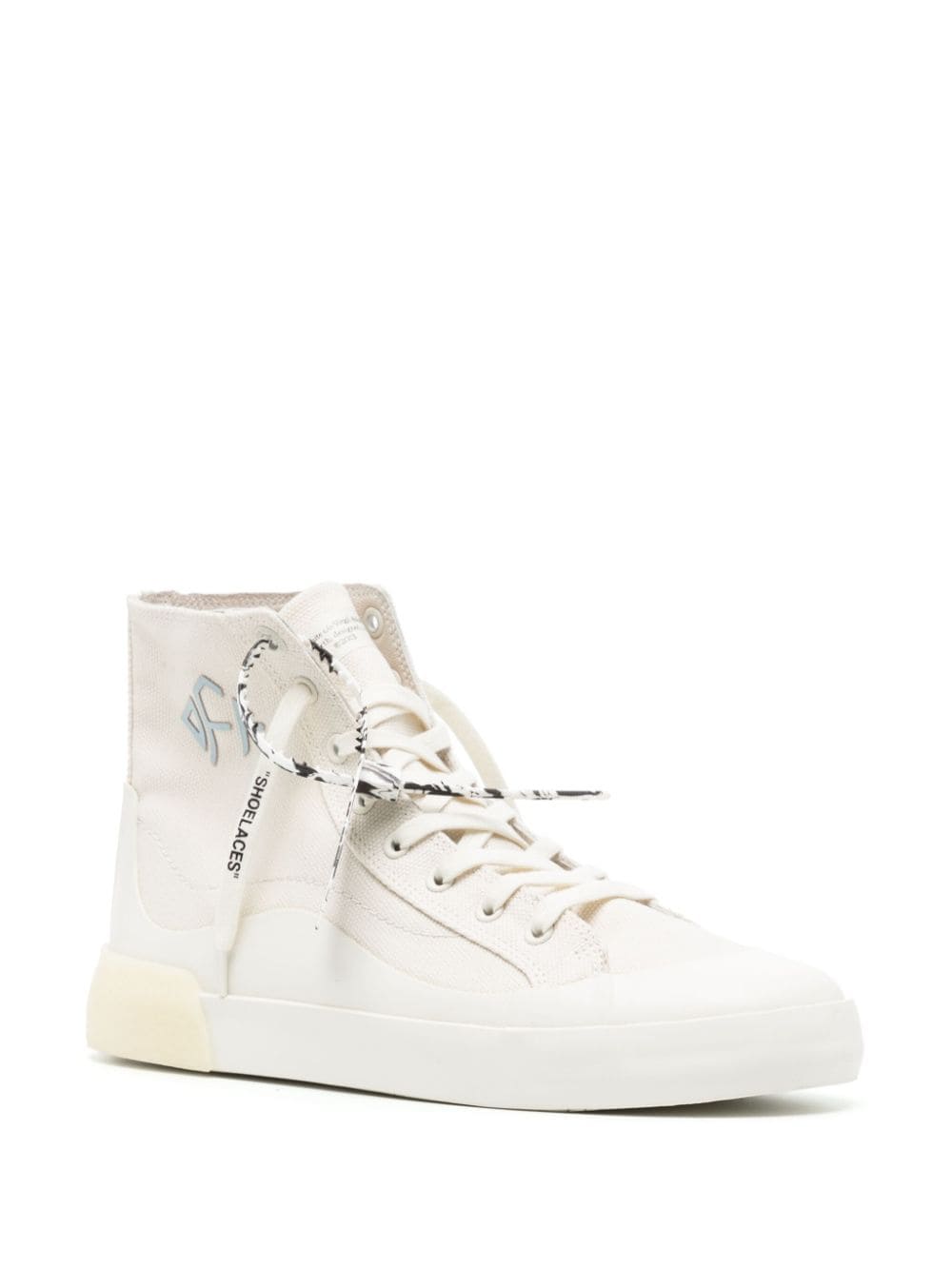 Off White Reps high-top canvas sneakers - Cola
