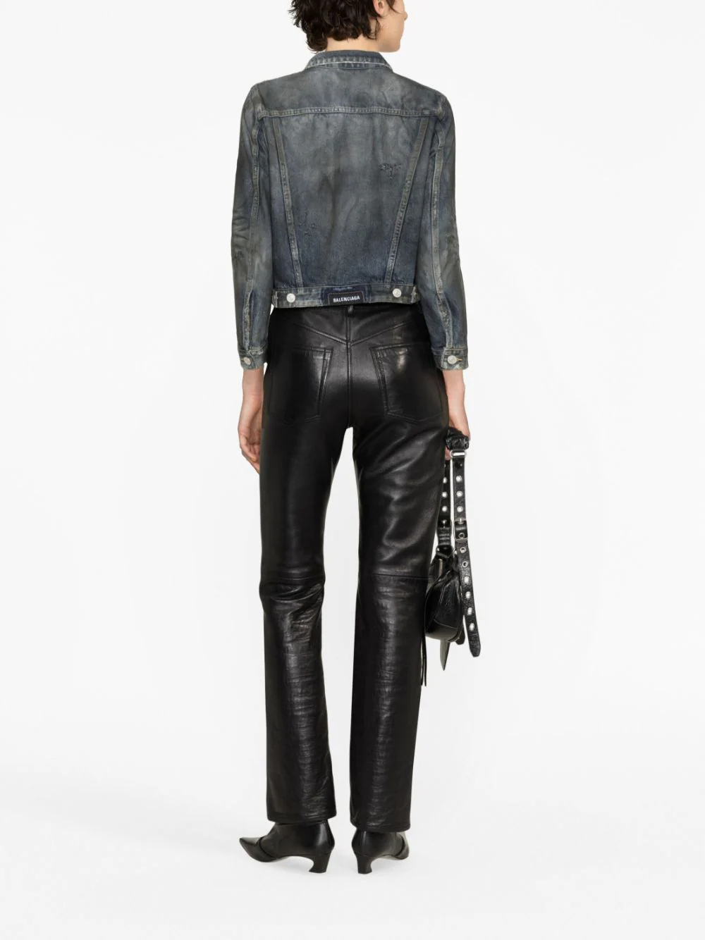 Ba1en*iaga Dupes cropped denim jacket