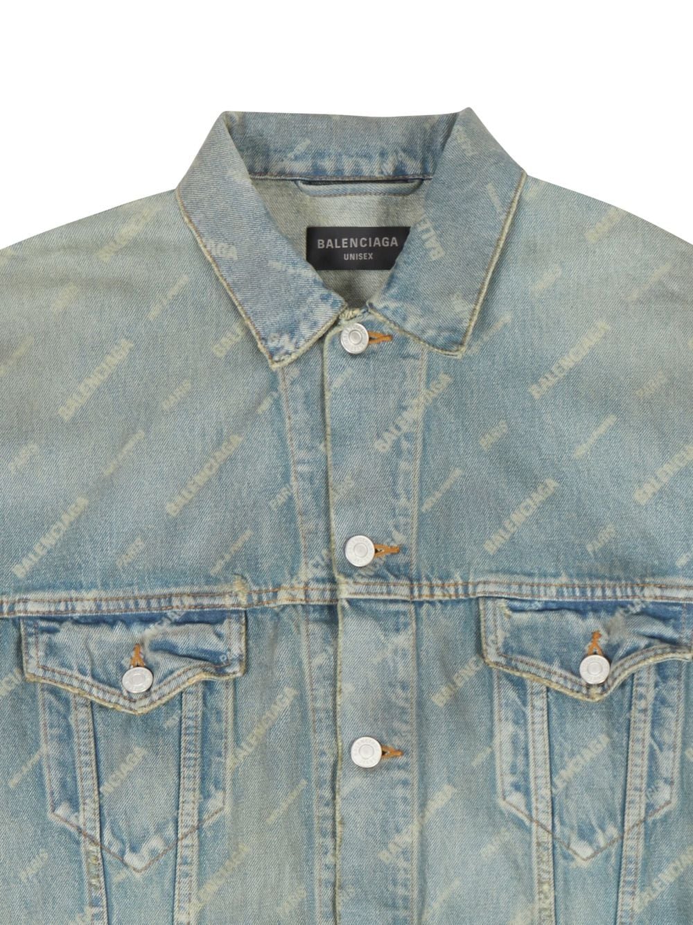 Ba1en*iaga Dupes logo-print oversized denim jacket