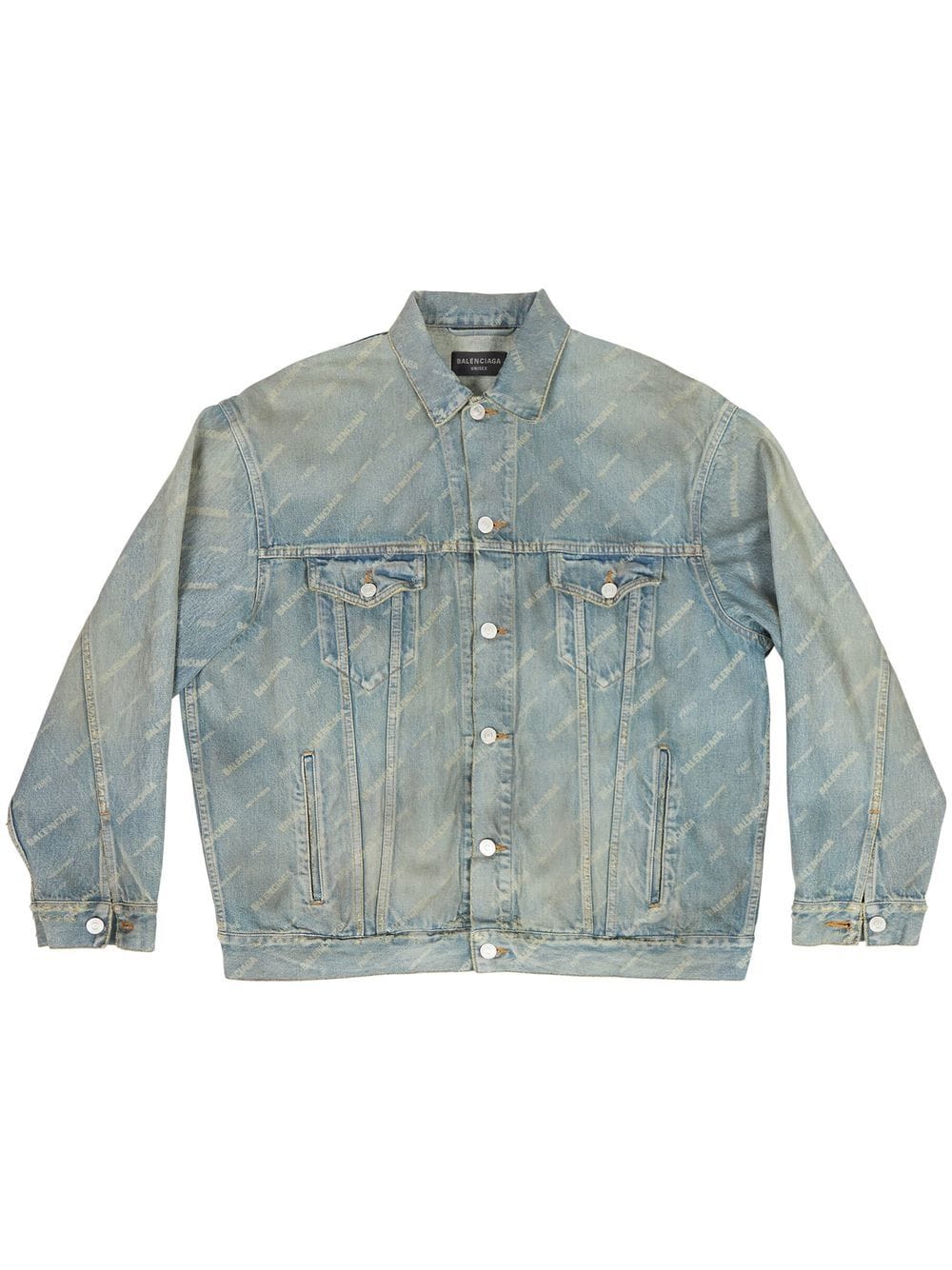 Ba1en*iaga Dupes logo-print oversized denim jacket