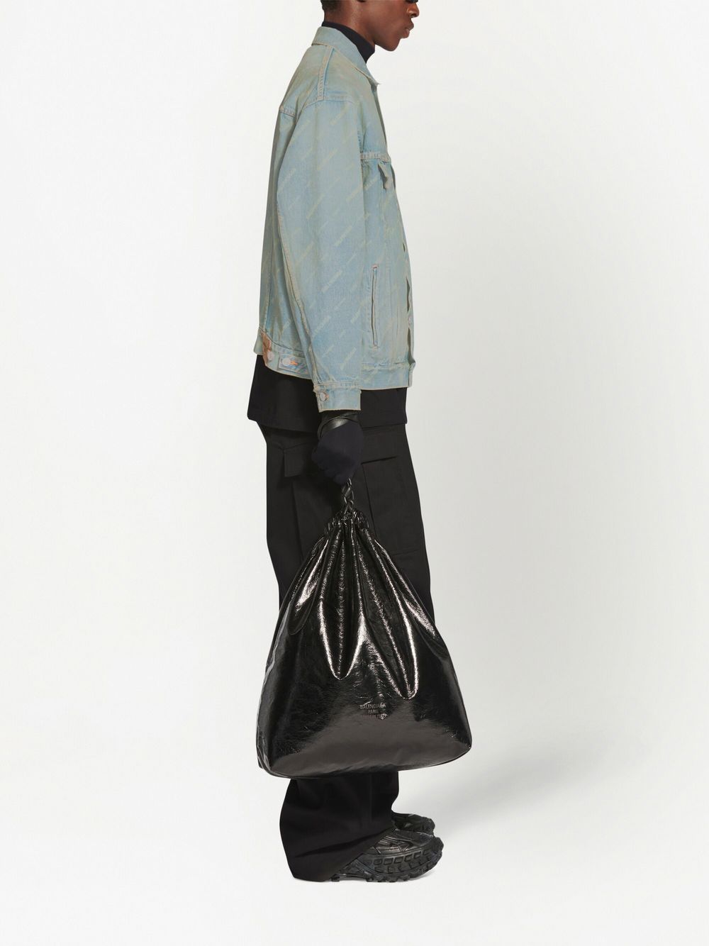 Ba1en*iaga Dupes logo-print oversized denim jacket