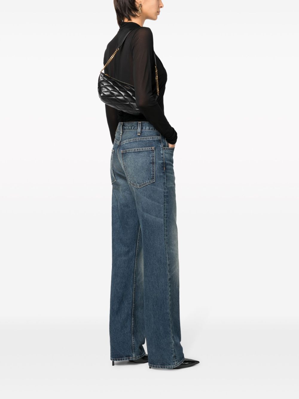 Y51 Replica Sa1nt Lau*nt D1am0nd-quilted leather mini bag