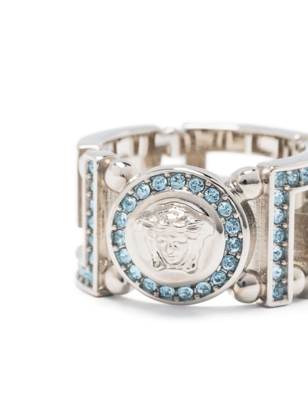 Versace Medusa Greca crystal-embellished ring