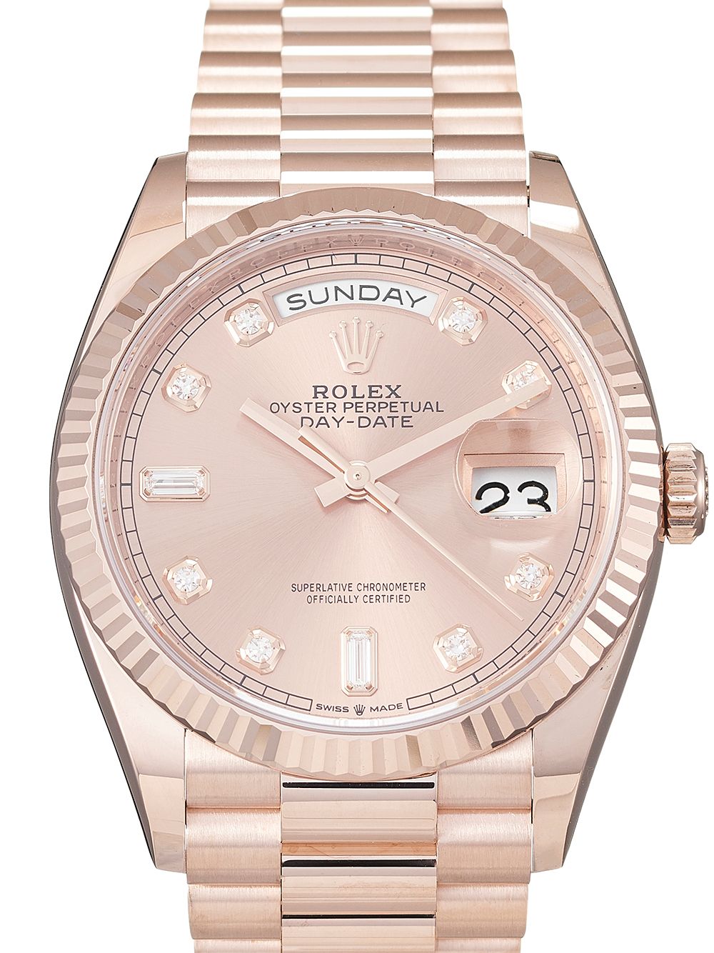 Replica R01ex DAY-DATE 36 Oyster, 36mm, eternal rose gold M128235-0009