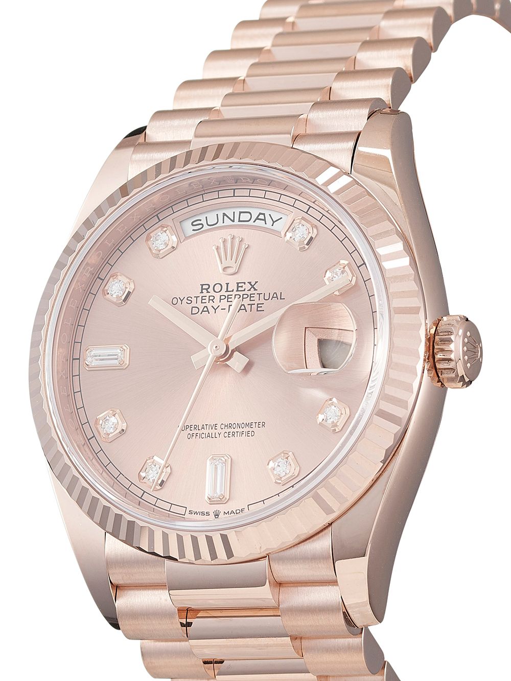 Replica R01ex DAY-DATE 36 Oyster, 36mm, eternal rose gold M128235-0009