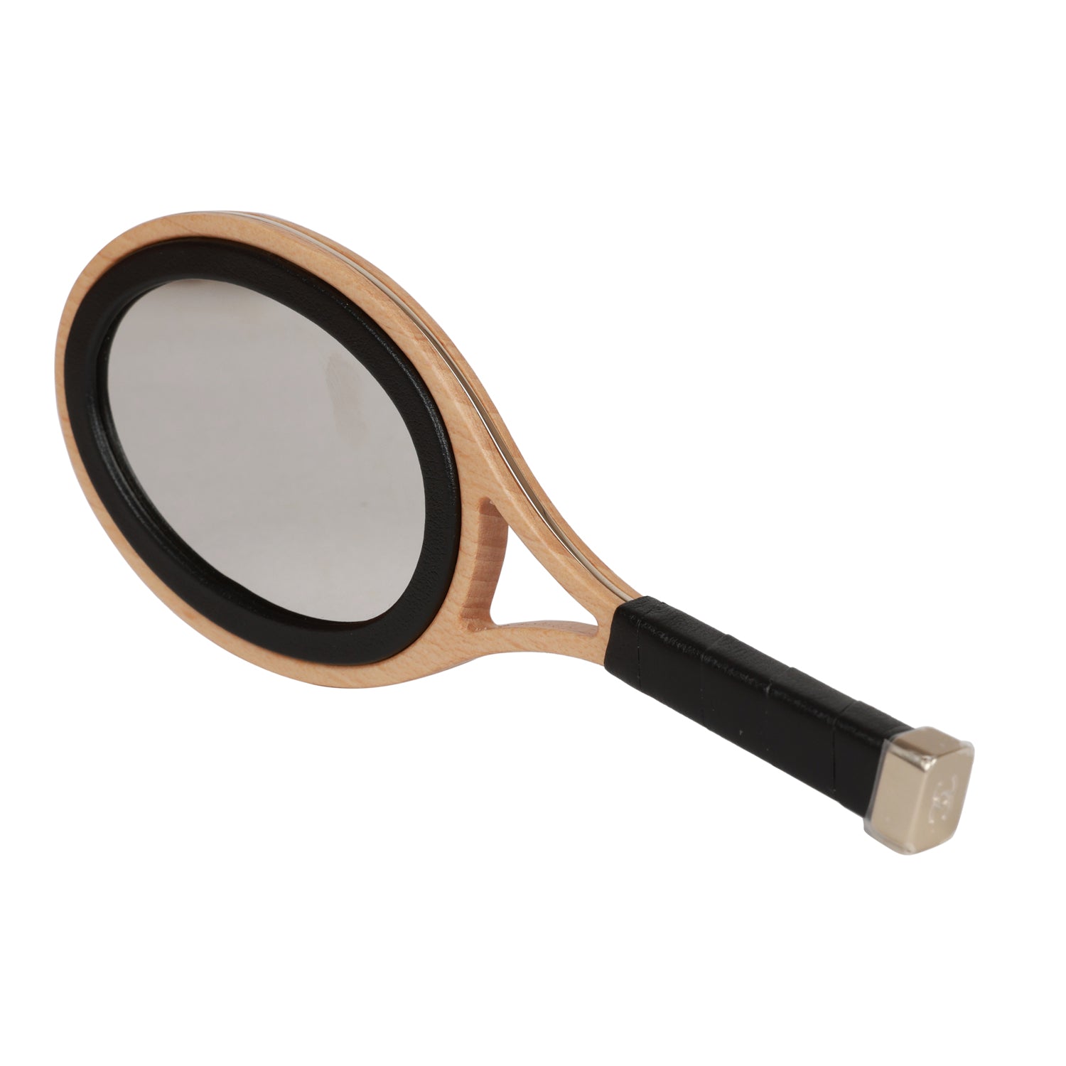 "Monte-Carlo" Mini Crossbody Tennis Bag White Canvas Light Gold Hardware