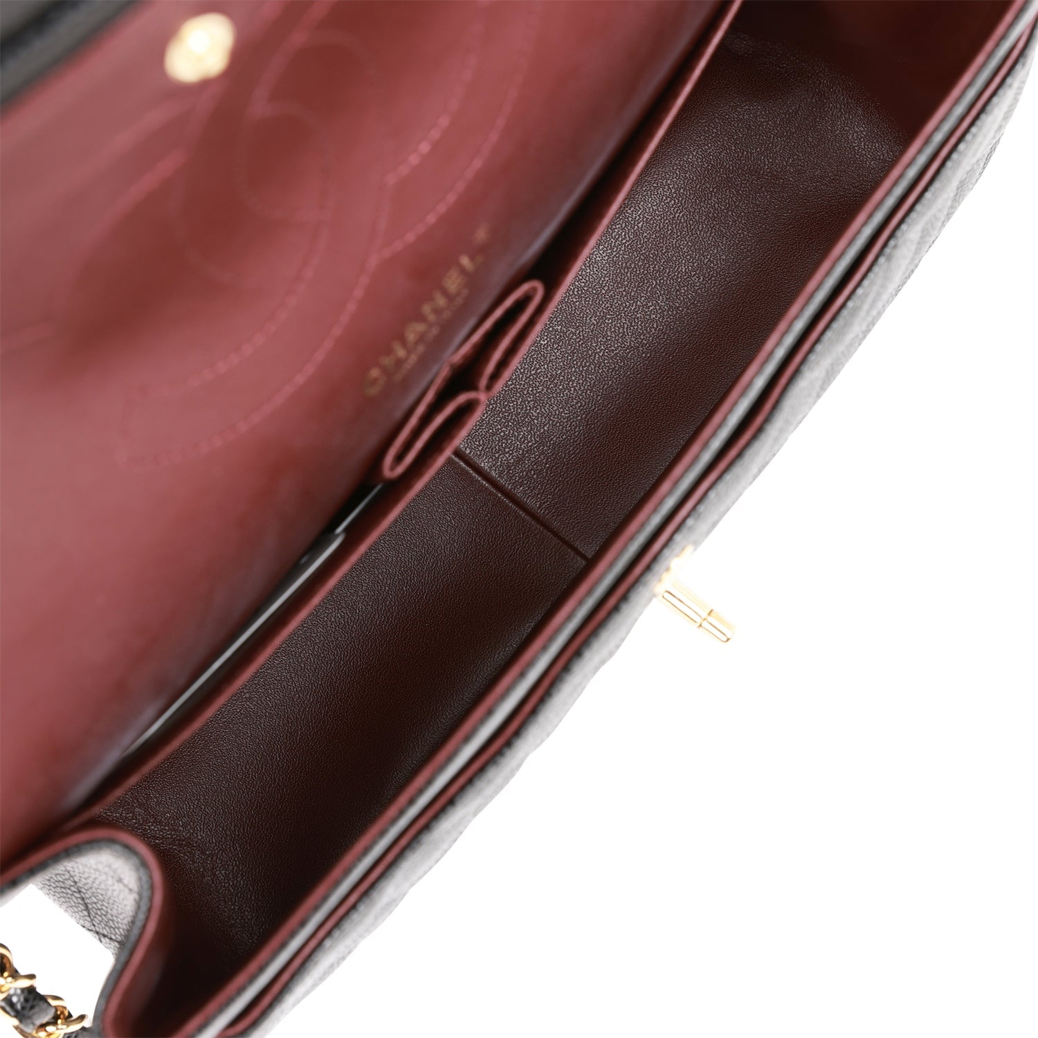 Ch**el Jumbo Classic Double Flap Bag Black Caviar Gold Hardware