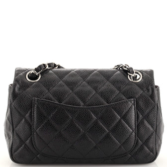 Ch**el Classic Single Flap Bag Quilted Caviar Mini