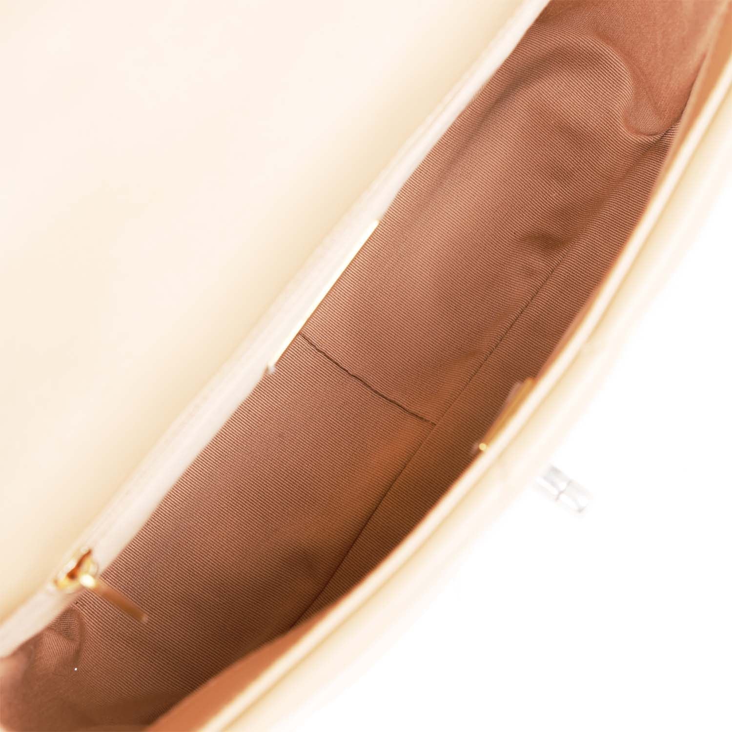 Medium 19 Flap Bag Beige Calfskin Mixed Hardware