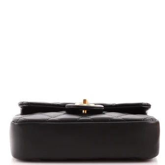 Ch**el Heart Charms Flap Bag Quilted Lambskin Mini