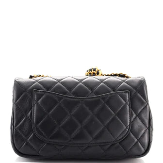 Ch**el Pearl Crush Flap Bag Quilted Lambskin Mini