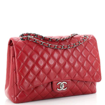 Classic Double Flap Bag Quilted Lambskin Maxi