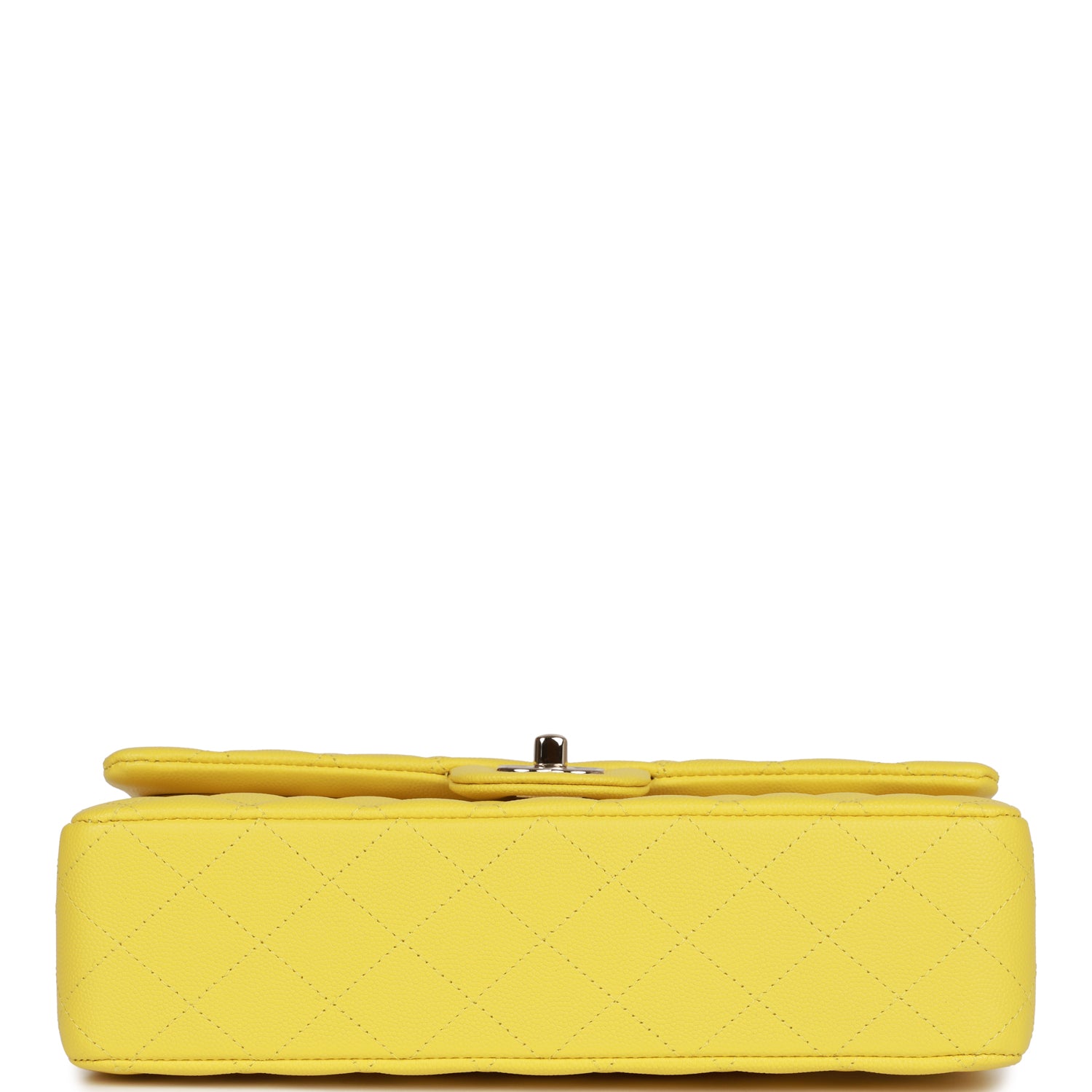 Medium Classic Double Flap Bag Yellow Caviar Light Gold Hardware