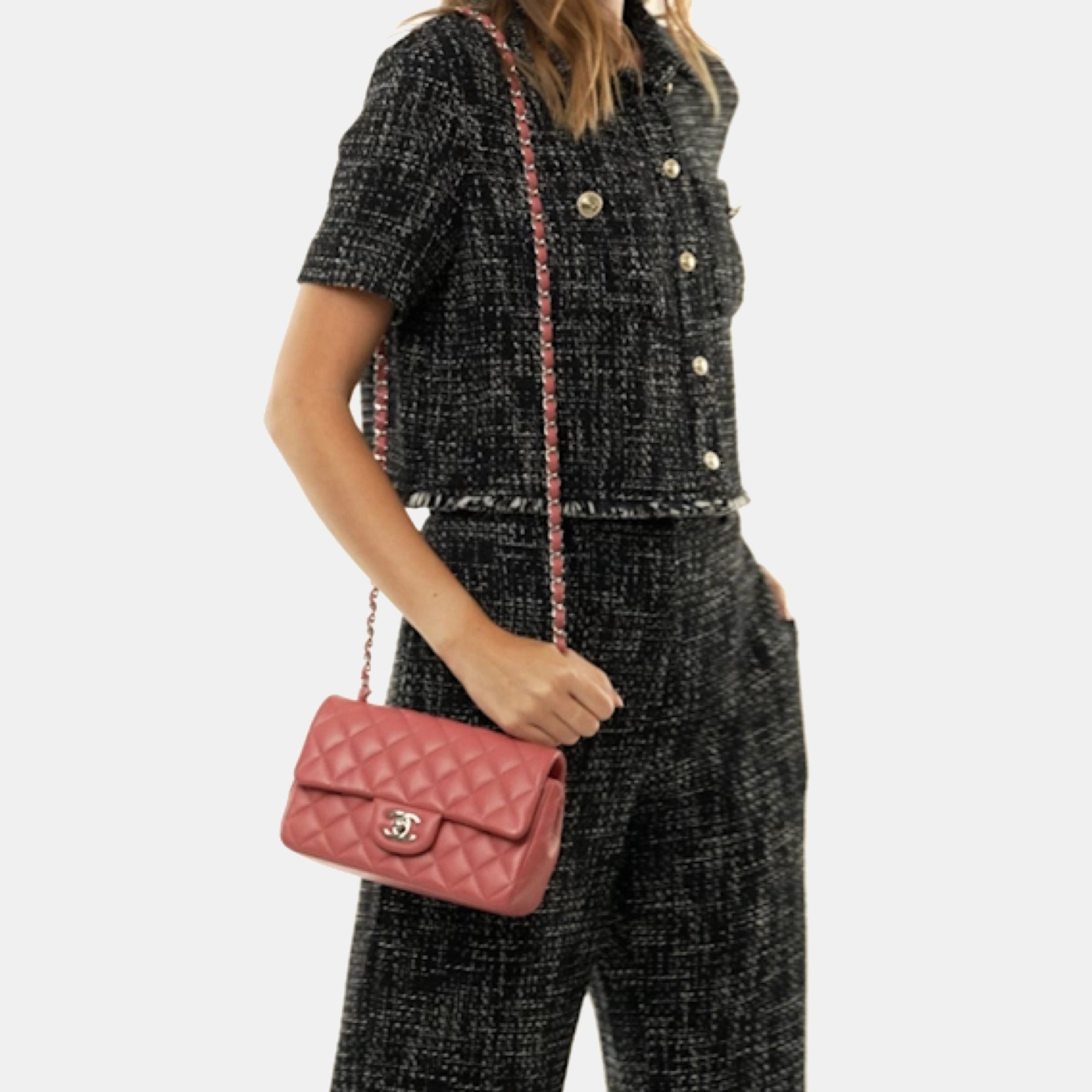 Ch**el Classic Single Flap Bag Quilted Lambskin Mini