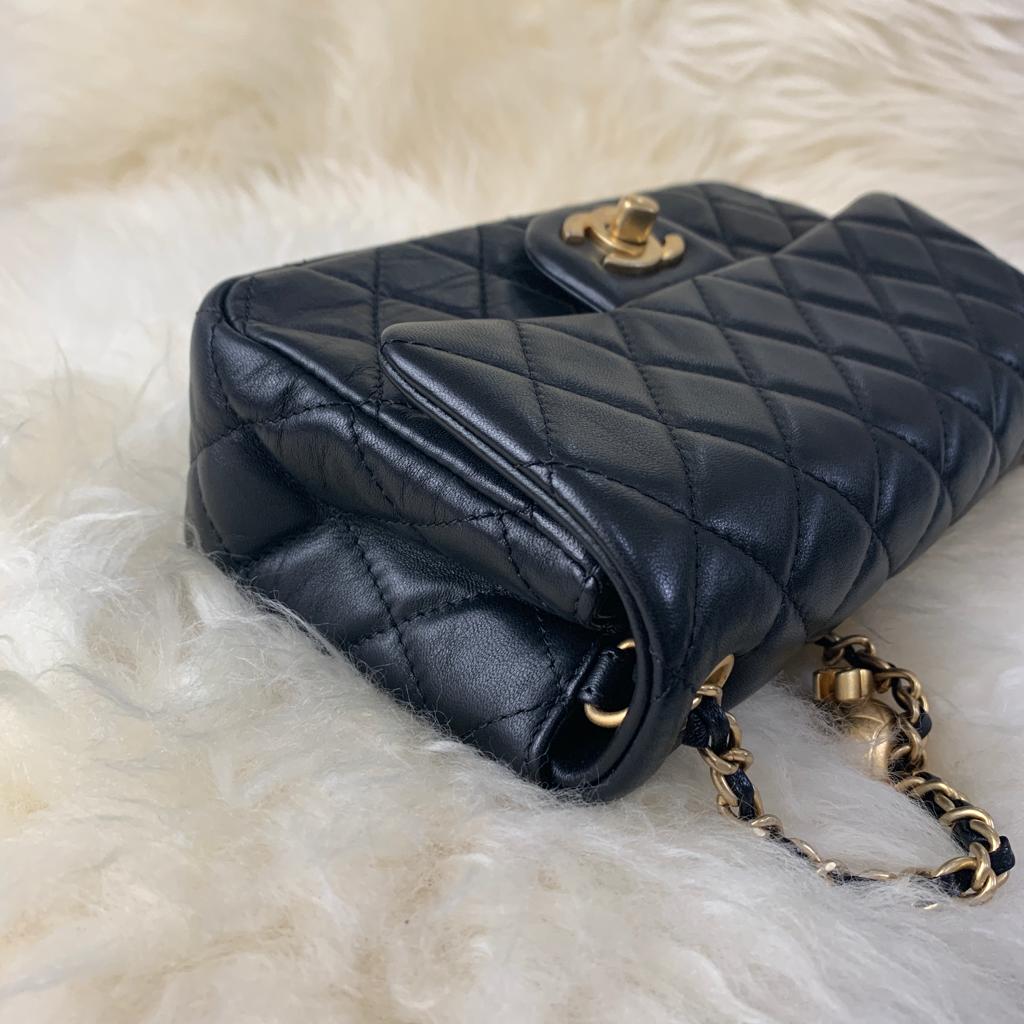 【Weekly Specials】Ch**el Pearl Crush Flap Bag Quilted Lambskin Mini