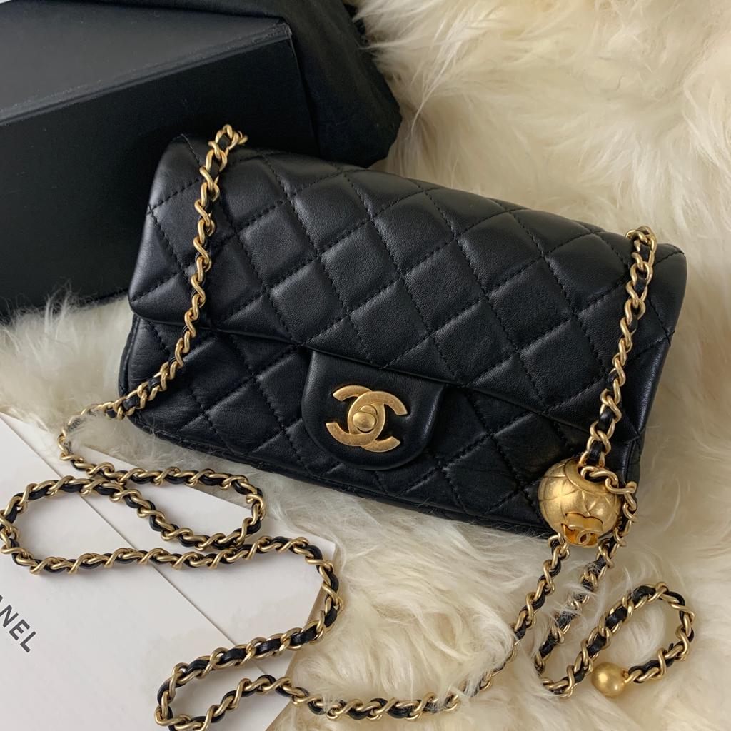 【Weekly Specials】Ch**el Pearl Crush Flap Bag Quilted Lambskin Mini