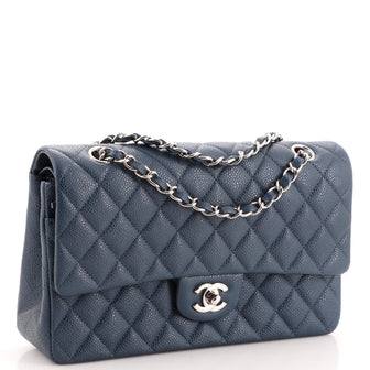 Ch**el Classic Double Flap Bag Quilted Caviar Medium