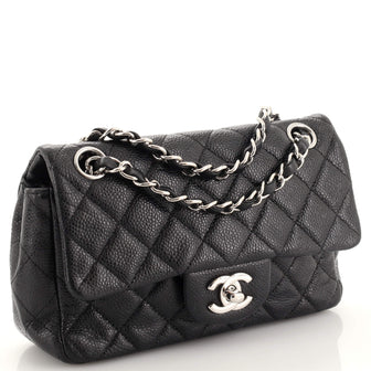 Ch**el Classic Single Flap Bag Quilted Caviar Mini