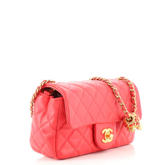 Ch**el Pearl Crush Flap Bag Quilted Lambskin Mini