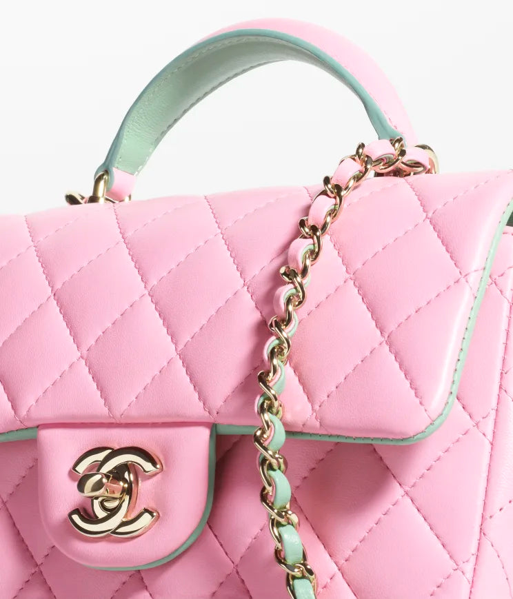 MINI FLAP BAG WITH TOP HANDLE