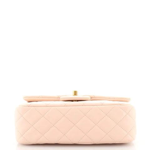 Pearl Crush Flap Bag Quilted Lambskin Mini