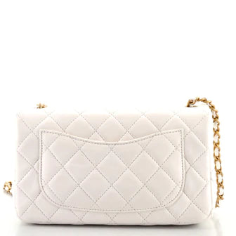 Ch**el Pearl Crush Flap Bag Quilted Lambskin Mini