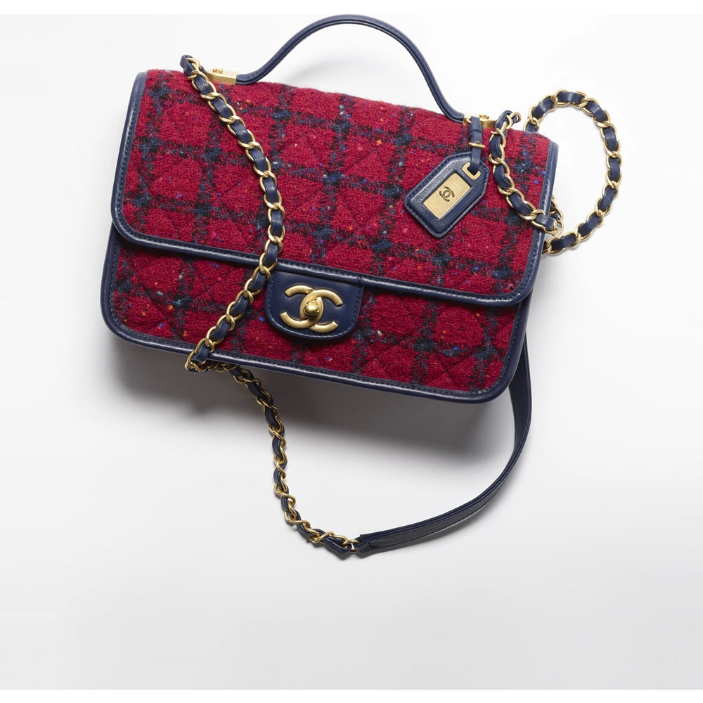 [Ch**el] CLASSY Magazine Small Top Handle Flap Bag