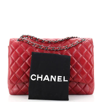 Classic Double Flap Bag Quilted Lambskin Maxi