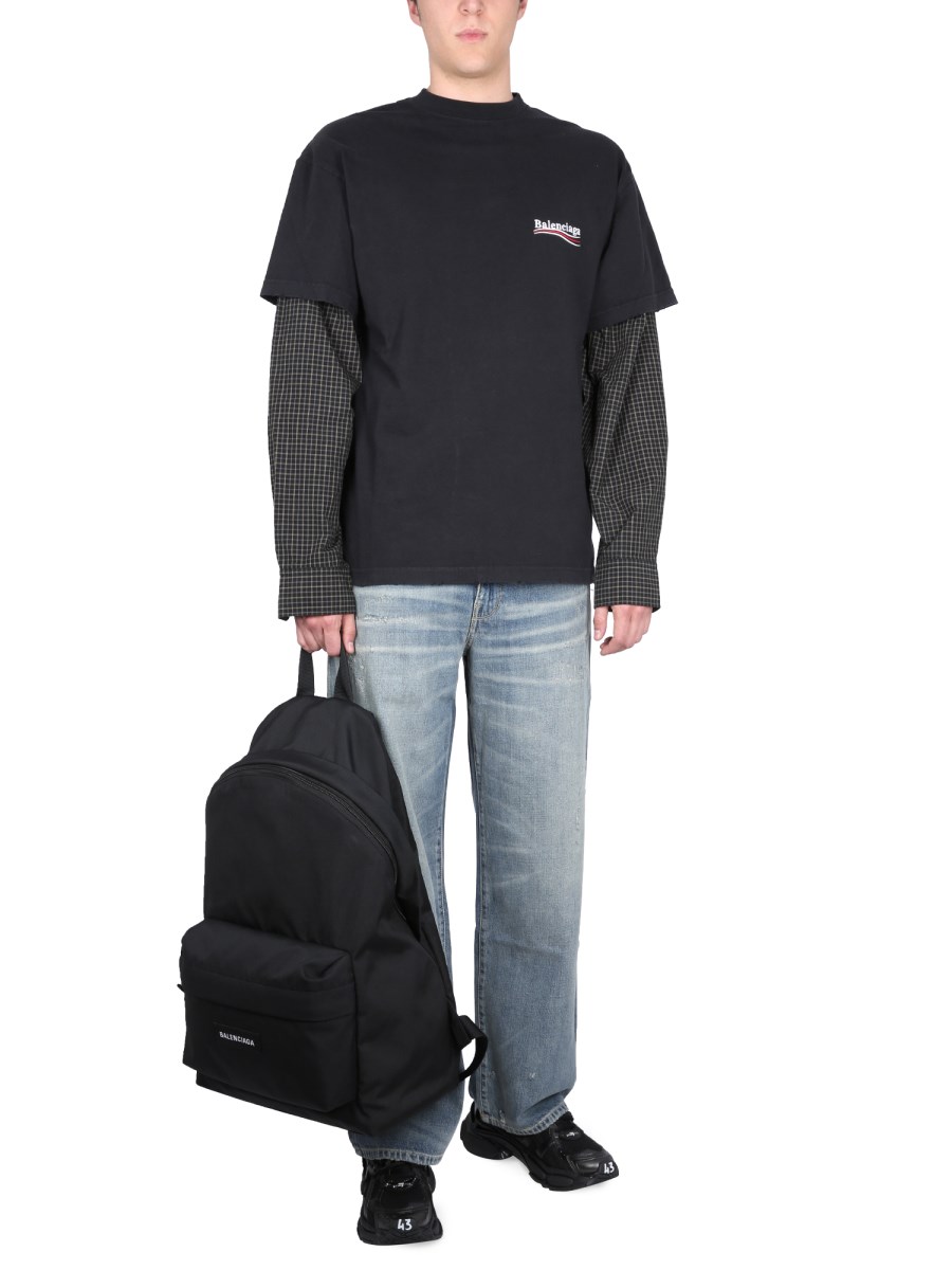 Ba1en*iaga LAYERED POLITICAL CAMPAIGN OVERSIZE T-SHIRT