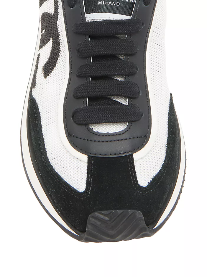 Mixed-material DG CUSHION sneakers