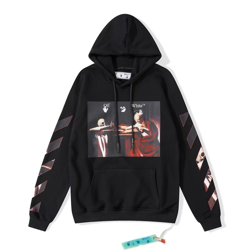 off white high version hoodie