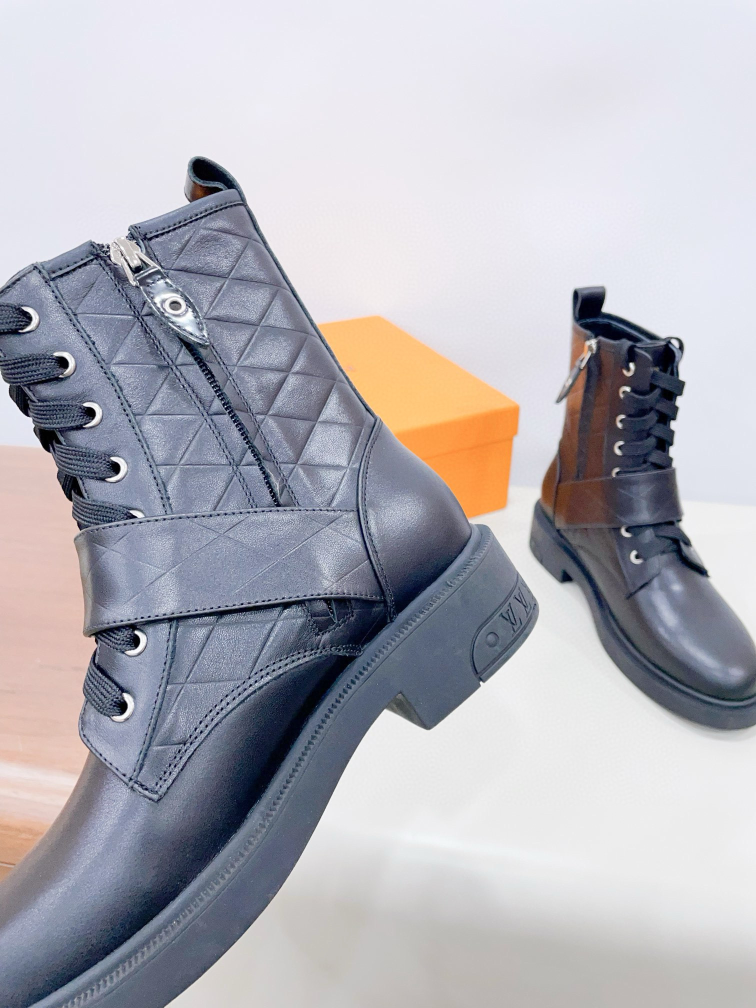 LV Beaubourg leather short boots