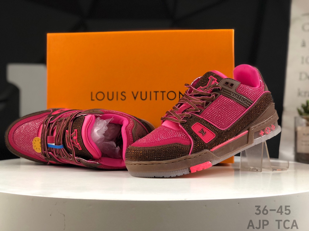 L0vis Vvtt0n Trainer Crystal Embellished Sneakers Replica