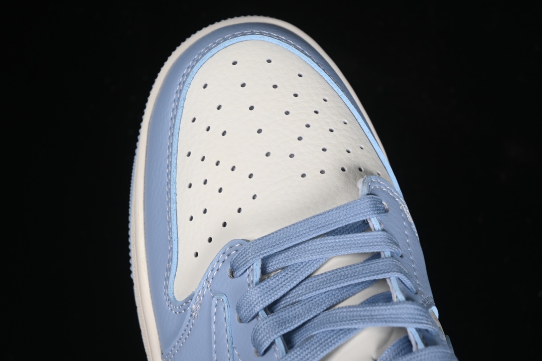 Travis Scott x Fragment Design x Air Jordan 1 Low OG SP printed university blue low-top cultural casual sneakers