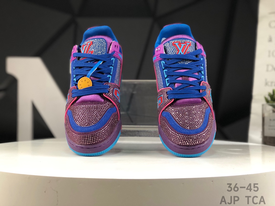 L0vis Vvtt0n Trainer Crystal Embellished Sneakers Replica