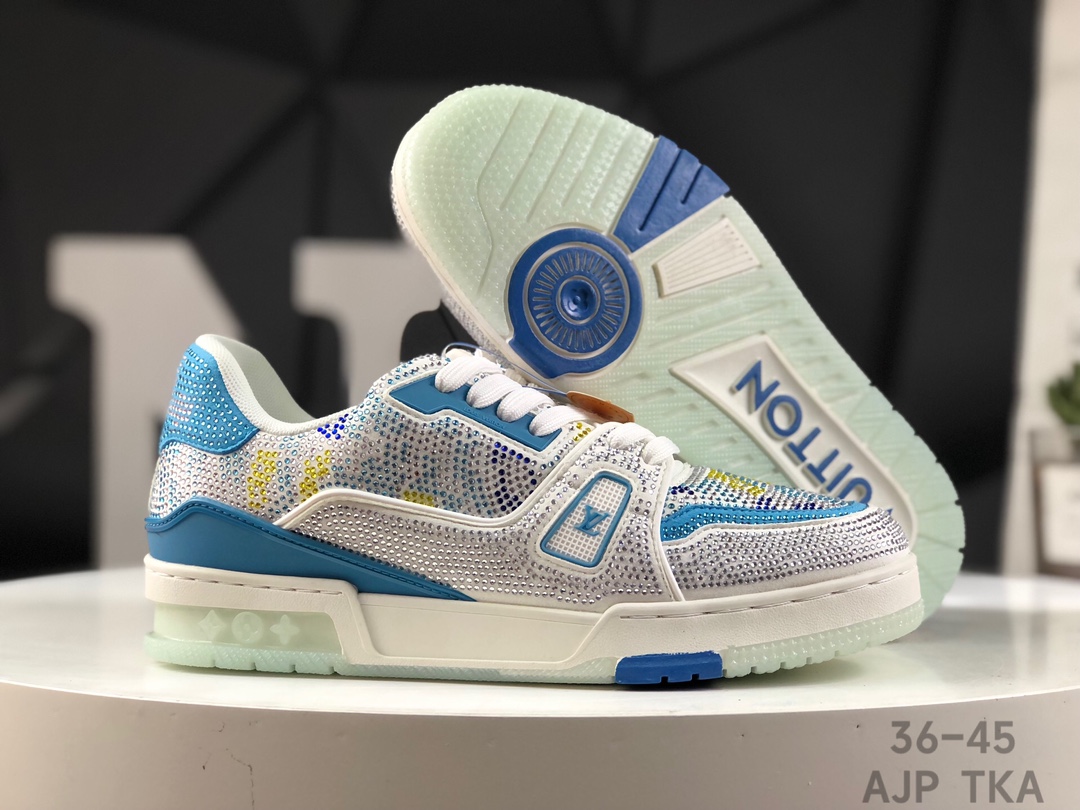 L0vis Vvtt0n Trainer Crystal Embellished Sneakers Replica
