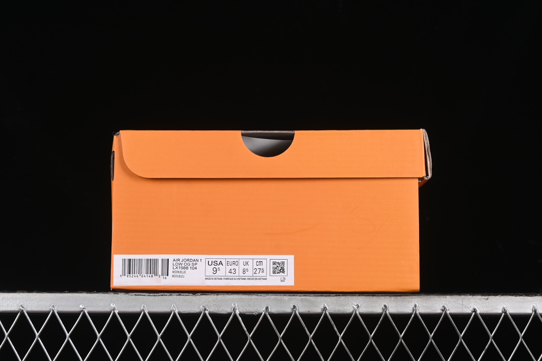 Travis Scott x Fragment Design x Air Jordan 1 Low OG SP printed university blue low-top cultural casual sneakers