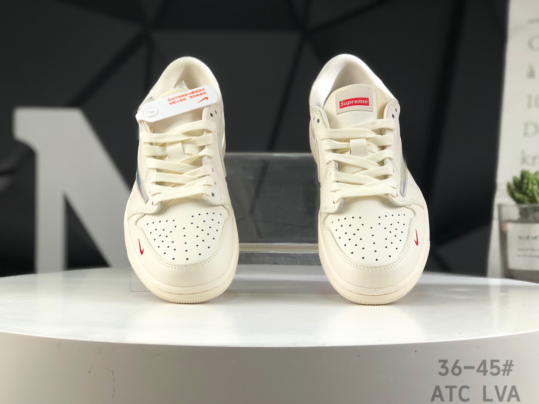 Nike Travis Scott x Fragment Design x Air Jordan 1 Low OG SP AJ1 Svp*me joint-off-white colorful low-top cultural casual sneakers